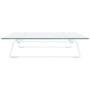 Soporte de monitor vidrio templado y metal blanco 60x35x8 cm de , Bases y elevadores para ordenadores - Ref: Foro24-374220, P...
