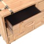 Cajonera de madera maciza de abeto 91x35x73 cm de vidaXL, Taquillas y armarios de almacenamiento - Ref: Foro24-245774, Precio...