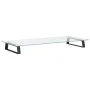 Soporte de monitor vidrio templado y metal negro 80x35x8 cm de , Bases y elevadores para ordenadores - Ref: Foro24-374229, Pr...