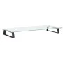 Soporte de monitor vidrio templado y metal negro 80x35x8 cm de , Bases y elevadores para ordenadores - Ref: Foro24-374229, Pr...