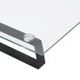 Soporte de monitor vidrio templado y metal negro 80x35x8 cm de , Bases y elevadores para ordenadores - Ref: Foro24-374229, Pr...