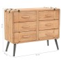 Cajonera de madera maciza de abeto 91x35x73 cm de vidaXL, Taquillas y armarios de almacenamiento - Ref: Foro24-245774, Precio...