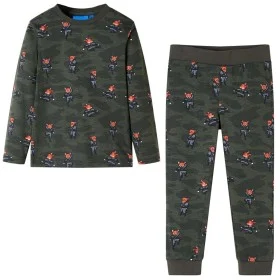 Khaki long-sleeved children's pajamas 104 by , Children's pajamas - Ref: Foro24-12685, Price: 12,50 €, Discount: %