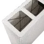 Jardinera alta con 4 macetas ratán sintético blanco de vidaXL, Maceteros y jardineras - Ref: Foro24-45427, Precio: 135,01 €, ...