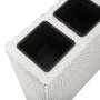 Jardinera alta con 4 macetas ratán sintético blanco de vidaXL, Maceteros y jardineras - Ref: Foro24-45427, Precio: 135,01 €, ...