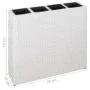 Jardinera alta con 4 macetas ratán sintético blanco de vidaXL, Maceteros y jardineras - Ref: Foro24-45427, Precio: 135,01 €, ...