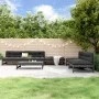 Mesa y taburetes altos jardín 6 pzas madera maciza de pino gris de , Conjuntos de jardín - Ref: Foro24-3186615, Precio: 597,5...