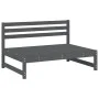 Mesa y taburetes altos jardín 6 pzas madera maciza de pino gris de , Conjuntos de jardín - Ref: Foro24-3186615, Precio: 597,5...