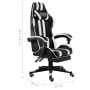 Silla gaming con reposapiés cuero sintético negro y blanco en Sillas de oficina | Comprar online en Foru.es