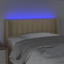 Cabecero con LED de tela crema 83x16x78/88 cm de , Cabeceros y pies de cama - Ref: Foro24-3123453, Precio: 48,52 €, Descuento: %