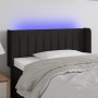 Cabecero con LED de tela negro 93x16x78/88 cm de , Cabeceros y pies de cama - Ref: Foro24-3123458, Precio: 43,86 €, Descuento: %