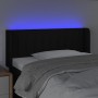Cabecero con LED de tela negro 93x16x78/88 cm de , Cabeceros y pies de cama - Ref: Foro24-3123458, Precio: 43,86 €, Descuento: %