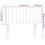 Cabecero con LED de tela negro 93x16x78/88 cm de , Cabeceros y pies de cama - Ref: Foro24-3123458, Precio: 43,86 €, Descuento: %