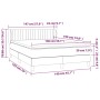 Cama box spring con colchón tela marrón oscuro 140x190 cm de , Camas y somieres - Ref: Foro24-3126960, Precio: 454,37 €, Desc...
