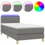 Boxspringbett mit Matratze und dunkelgrauem LED-Stoff 80x200 cm von , Betten und Lattenroste - Ref: Foro24-3133830, Preis: 30...