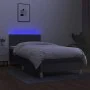 Boxspringbett mit Matratze und dunkelgrauem LED-Stoff 80x200 cm von , Betten und Lattenroste - Ref: Foro24-3133830, Preis: 30...
