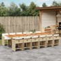 Set comedor de jardín con cojines 13 pzas ratán sintético beige en Conjuntos de jardín | Comprar online en Foru.es