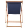 Silla de playa plegable de tela y estructura de madera azul de vidaXL, Sillas de jardín - Ref: Foro24-44000, Precio: 50,06 €,...
