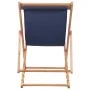 Silla de playa plegable de tela y estructura de madera azul de vidaXL, Sillas de jardín - Ref: Foro24-44000, Precio: 57,12 €,...