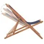 Silla de playa plegable de tela y estructura de madera azul de vidaXL, Sillas de jardín - Ref: Foro24-44000, Precio: 57,12 €,...