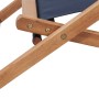 Silla de playa plegable de tela y estructura de madera azul de vidaXL, Sillas de jardín - Ref: Foro24-44000, Precio: 50,06 €,...