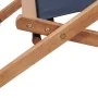 Silla de playa plegable de tela y estructura de madera azul de vidaXL, Sillas de jardín - Ref: Foro24-44000, Precio: 57,12 €,...