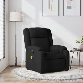 Sillón reclinable de masaje de tela negro de , Sillones - Ref: Foro24-373550, Precio: 204,26 €, Descuento: %