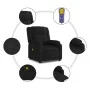 Sillón reclinable de masaje de tela negro de , Sillones - Ref: Foro24-373550, Precio: 204,26 €, Descuento: %