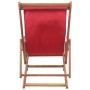 Silla de playa plegable de tela y estructura de madera roja de vidaXL, Sillas de jardín - Ref: Foro24-43995, Precio: 66,57 €,...