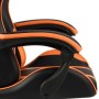 Silla gaming con reposapiés cuero sintético negro y naranja en Sillas de oficina | Comprar online en Foru.es