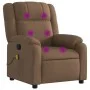 Sillón reclinable con masaje de tela marrón de , Sillones - Ref: Foro24-373552, Precio: 224,36 €, Descuento: %
