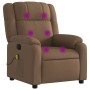 Sillón reclinable con masaje de tela marrón de , Sillones - Ref: Foro24-373552, Precio: 234,22 €, Descuento: %