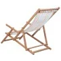 Silla de playa plegable tela y estructura de madera multicolor de vidaXL, Sillas de jardín - Ref: Foro24-43998, Precio: 79,70...