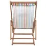 Silla de playa plegable tela y estructura de madera multicolor de vidaXL, Sillas de jardín - Ref: Foro24-43998, Precio: 79,70...