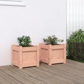 Jardineras de jardín 2 unidades madera maciza Douglas de , Maceteros y jardineras - Ref: Foro24-837401, Precio: 44,17 €, Desc...