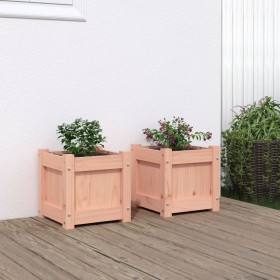 Jardineras de jardín 2 unidades madera maciza Douglas de , Maceteros y jardineras - Ref: Foro24-837401, Precio: 44,71 €, Desc...