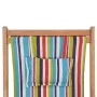 Silla de playa plegable tela y estructura de madera multicolor de vidaXL, Sillas de jardín - Ref: Foro24-43998, Precio: 79,70...