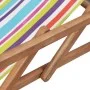 Silla de playa plegable tela y estructura de madera multicolor de vidaXL, Sillas de jardín - Ref: Foro24-43998, Precio: 79,70...