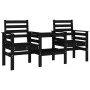 Banco de jardín con mesa 2 plazas madera maciza de pino negro de , Bancos de jardín - Ref: Foro24-825160, Precio: 174,37 €, D...