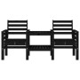 Banco de jardín con mesa 2 plazas madera maciza de pino negro de , Bancos de jardín - Ref: Foro24-825160, Precio: 174,37 €, D...