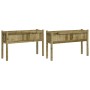 Jardineras con patas 2 uds madera de pino impregnada de , Maceteros y jardineras - Ref: Foro24-837573, Precio: 141,46 €, Desc...