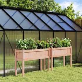 Jardineras con patas 2 uds madera maciza de abeto Douglas de , Maceteros y jardineras - Ref: Foro24-837571, Precio: 137,08 €,...