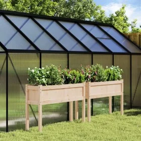 Jardineras de exterior con patas 2 uds madera maciza de pino de , Maceteros y jardineras - Ref: Foro24-837565, Precio: 100,85...