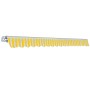 Toldo plegable de operación manual 400 cm amarillo y blanco de vidaXL, Toldos - Ref: Foro24-275574, Precio: 454,94 €, Descuen...