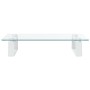 Soporte de monitor vidrio templado y metal blanco 40x35x8 cm de , Bases y elevadores para ordenadores - Ref: Foro24-374219, P...