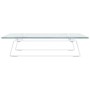 Soporte de monitor vidrio templado y metal blanco 40x35x8 cm de , Bases y elevadores para ordenadores - Ref: Foro24-374219, P...