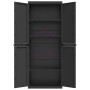 Armario de almacenaje exterior PP negro 65x37x165 cm de , Taquillas y armarios de almacenamiento - Ref: Foro24-364206, Precio...