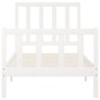 Estructura de cama madera maciza de pino blanco 100x200 cm de , Camas y somieres - Ref: Foro24-3106824, Precio: 126,46 €, Des...