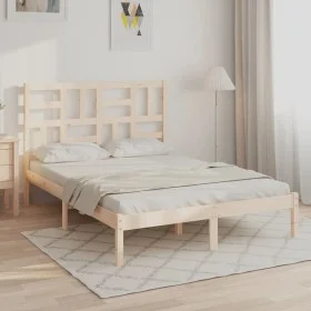 Estructura de cama madera maciza 150x200 cm de , Camas y somieres - Ref: Foro24-3105955, Precio: 124,23 €, Descuento: %