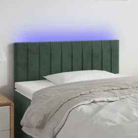 LED-Kopfteil aus dunkelgrünem Samt, 100 x 5 x 78/88 cm von , Kopf- und Fußteile - Ref: Foro24-3121895, Preis: 54,17 €, Rabatt: %